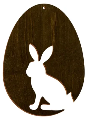 Produktbild von Bunte Holz-Ostereier in Haselnussfarbe - Deko für Ostern
