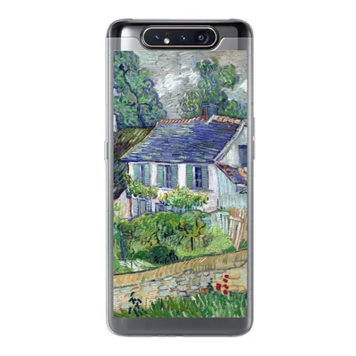 Produktbild von MuchoWow® Handyhülle Schutzhülle Hülle für Samsung Galaxy A80 Haus in Auvers - Vincent van Gogh Silikon Softcase Handy Hülle - Schutzdeckel