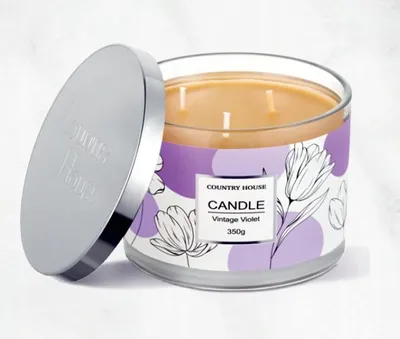 Produktbild von Country House Vintage Violet Sojakerze Duftkerze 350g