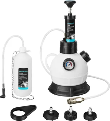 Zdjęcie produktu dla Zestaw do odpowietrzania układu hamulcowego - ręczne urządzenie do wymiany płynu hamulcowego - hydrauliczny zbiornik do wymiany oleju - duża pojemność: 2L + 1L