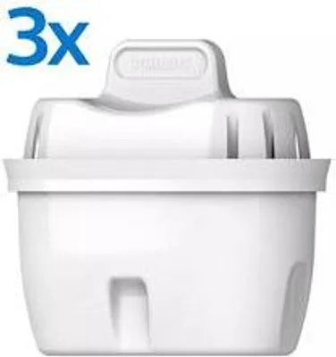 A white water filter cartridge is shown against a white background.