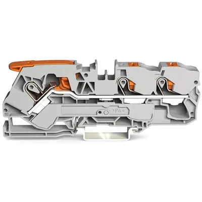 Obrázek produktu pro 3vodičový přes svorkovnici s pákou a tlačítkem 10 Mm², šedá