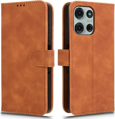 Produktbild von Motorola Moto G75 Hülle - Coverup Klapphülle - Braun