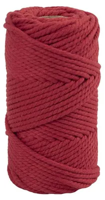 Produktbild von Creativ Company Makramee Kordel rot 4 mm 55 m Baumwolle Basteln