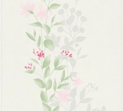 Produktbild von Profhome 372661-GU Blumen Tapete Floral matt grün rosa grau 5,33 m2
