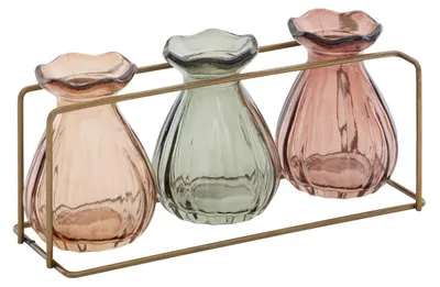 Produktbild von 3 einzelblumenvasen „mona“, h. 10 cm - Atmosphera créateur d'intérieur