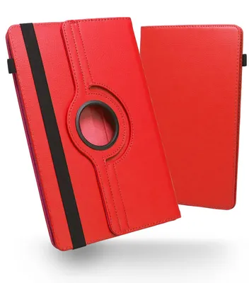 Produktbild von Schutzhülle 360 Drehbar Tablet Hülle 10 10,1 10,2 10,3 10,4 10,5 11 Zoll TascheFarben:Rot