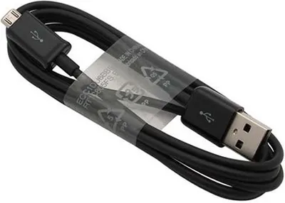 Produktbild von Original Samsung Ladekabel Datenkabel ECB-DU5ABE ca.95cm in Schwarz für Samsung Galaxy J3 (2016) DUOS SM-J320F 2.0 USB Ladegerätkabel Aufladekabel MicroUSB Charge Cable + gratis Emiro Bildschirm Reinigungspad