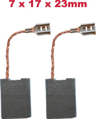 Produktbild von 2x Kohlebürsten Motorkohlen 7x17x23mm für Hitachi Mauernutfräse CM7MC Steinsäge CM9UBY / Stayer Winkelschleifer SAB 24-230 AL