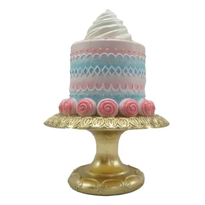 Immagine prodotto di Clayre & Eef Figura decorativa Torta Ø 15x 22 cm Poliresina color oro rosa