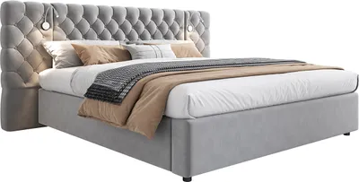Produktbild von Polsterbett mit LED-Beleuchtung und Stauraum Hydraulik Erwachsenenbett Doppelbett Stauraumbett 180x200cm Grau
