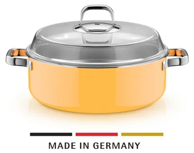 Zdjęcie produktu dla WMF Fusiontec Mineral Pro, garnek z pokrywką, 28 cm, kolor mango (122525)