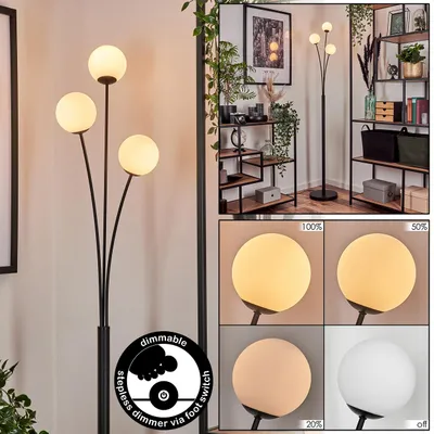 Produktbild von Lerici Stehlampe aus Metall/Glas in Schwarz/Weiß