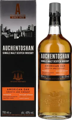 Produktbild von Auchentoshan American Oak Triple Distilled Single Malt Scotch Whisky in Geschenkpackung | 40 % vol | 0,7 l