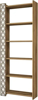 Produktbild von Bücherregal Destéve, Büroregal, Mobiler Buchhalter, Bücherbrett, 65x24h170 cm, Walnuss und Weiß