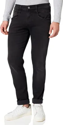 Produktbild von Replay Herren Anbass Hyperflex Clouds Jeans, Schwarz 30W x 34L
