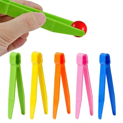 Produktbild von 5 Stück Montessori Kinderzweizelset - Leichte Kunststoffzweizel für Feinmotorik und sensorische Fähigkeiten, Bügeleinzelzweizel