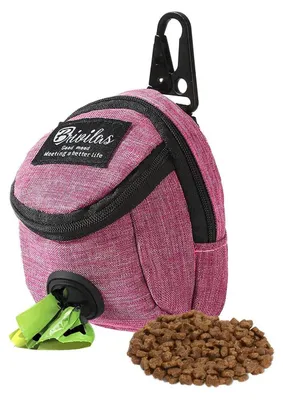 Produktbild von Leckerli Tasche Hunde mit Kotbeutelspender, Futterbeutel für Hundetraining, Rot