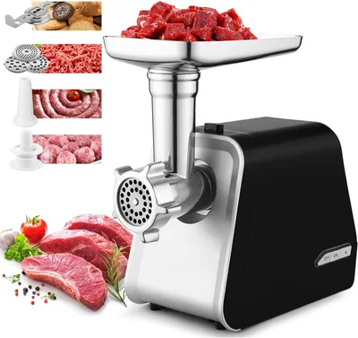 Immagine prodotto di Macchina per carne elettrica - Tritatutto per carne, macellerina, macchina per carne, accessorio per insaccare - 2000 W