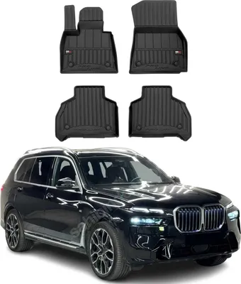 Zdjęcie produktu dla 2019-2025 BMW X7 G07 dywaniki podłogowe TPE czarne 4 szt