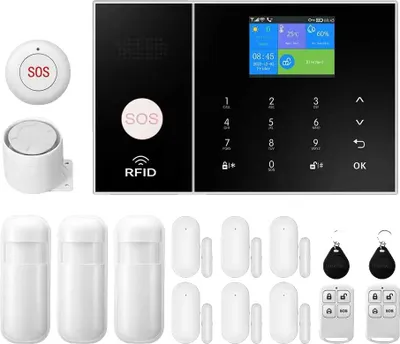 Produktbild von Hausalarmanlage, drahtlose Konnektivität, mobile App-Steuerung, D-4G, EU-Stecker