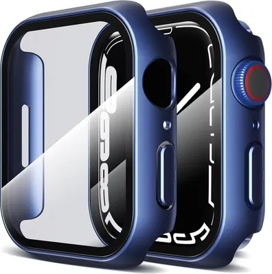 Obrázek produktu pro 2 balení Apple Watch Series 9/8/7 45mm HD Ochranná fólie na displej odolná proti poškrábání modrá
