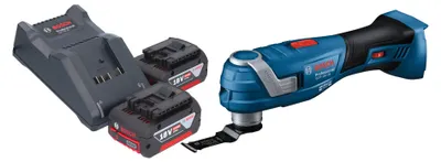 Image de Bosch GOP 18V-34 Professional Cutter multifonction sans fil 18 V Starlock Plus + 2x batterie 4,0 Ah + chargeur