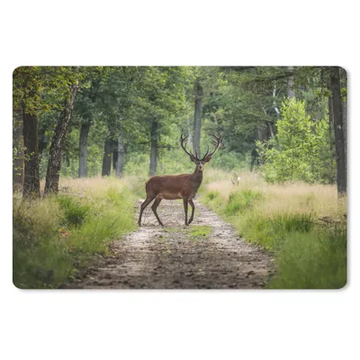Produktbild von MuchoWow® Mauspad Mousepad Wald - Hirsche - Bäume 27x18 cm - Mousepads - Maus Mat - Pad - Mausunterlage - Büroartikel - Desk Matten
