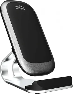 Produktbild von Durata Kabelloses Ladegerät Stand 15W, schwarz/silber