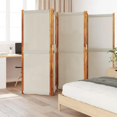 Image de vidaXL Paravent 5 pièces gris clair 350x180 cm
