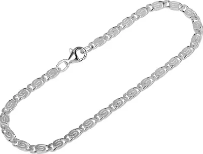 Produktbild von Armband 925 Sterling Silber 19cm S Panzerkette diamantiert Herren Armbandkette