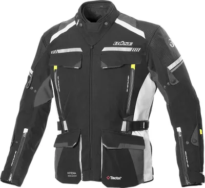 Produktbild von Büse Highland II Textiljacke schwarz / hellgrau 52