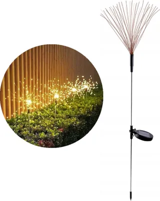 Zdjęcie produktu dla Lampki Ogrodowe Solarne Wbijane Dmuchawiec Szpikulec 84cm do Ogrodu