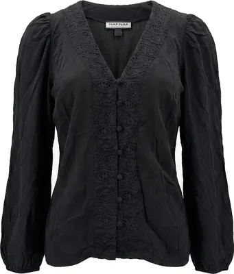 Produktbild von Naf Naf Damina Damenbluse elegant mit Spitze M