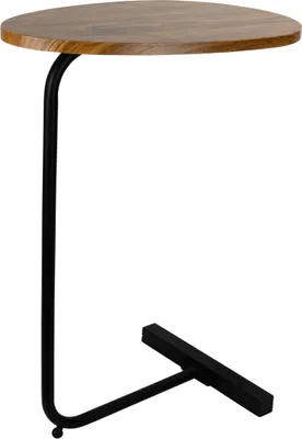 Immagine prodotto di QUVIO Tavolino - Ovale - Tavolo da divano - Tavolino - Comodino - Moderno - Tavolo per computer portatili - Marrone - Legno - 30 x 45 x 60 cm