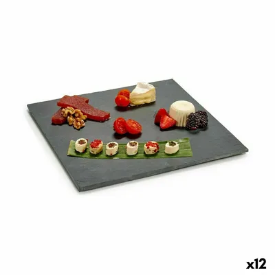 Obrázek produktu pro Tác na občerstvení Černá deska 30 x 0,5 x 30 cm (12 kusů)