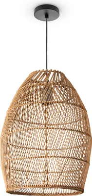 Produktbild von Pendelleuchte Wohnzimmer Boho Korbleuchten Pendellampe Rattan Hängeleuchte