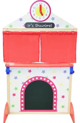 Obrázek produktu pro Dřevěná hračka "SpielMaus", dřevěné divadlo pro loutky, rozměry 127x78x41 cm