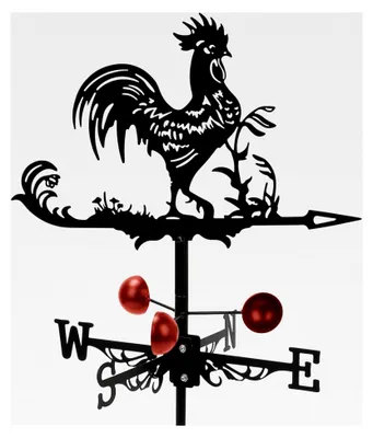 Produktbild von Wetterhahn für das Dach, Retro Wetterfahnen aus Metall, Windrichtungsanzeiger für den Außenbereich, Dach, Hof, Bauernhaus (Hahn)