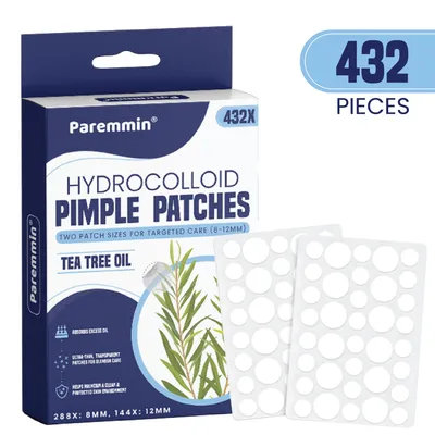 Produktbild von Paremmin Hydrokolloid Pickel Patches 432 Stück mit Teebaumöl – Pimple Pflaster