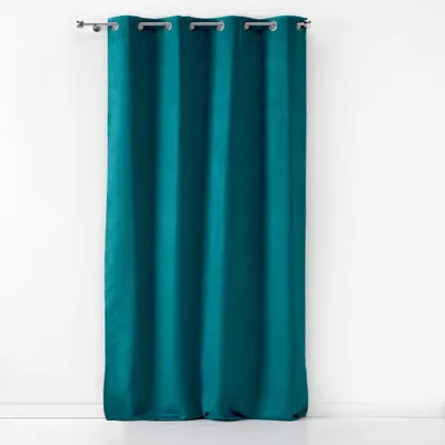 Verdunkelungsvorhang mit Ösen, Blau, 140 x 240 cm, 1 Stück