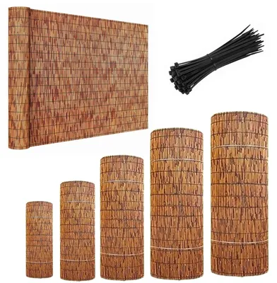 Image de Clôture décorative en osier pour balcon et jardin