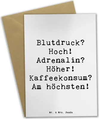 Produktbild von Mr. & Mrs. Panda Beileidskarte Spruch Rettungssanitäterin Power - Weiß - Geschenk, osterkarte, Herz-Kreislauf, Rettungskette, Beruf, Blutdruck, Berufsliebe, Berufspassion