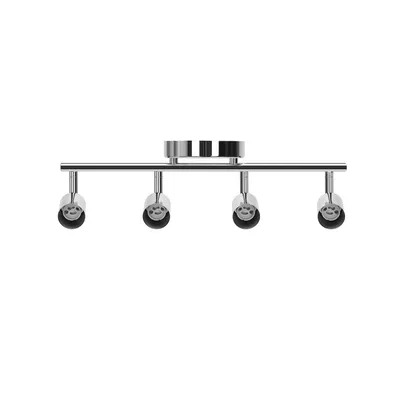 Produktbild von LED Deckenspot Silber - 4 x GU10 Fassung - schwenkbar - exkl. LED's