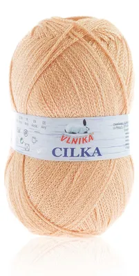 100g Strickgarn CILKA by VLNIKA Klassikgarn Strickwolle mit Schimmereffekt, lachs