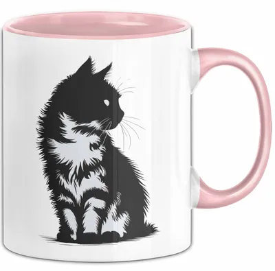 Produktbild von Katzen Tierliebhaber Tasse Geschenk Lustige Geschenkidee Spruch (Rosa)