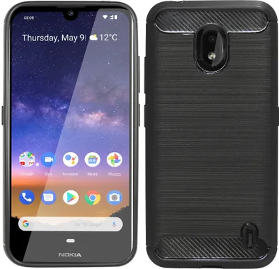 Obrázek produktu pro cofi1453® Silikonové pouzdro Carbon kompatibilní s pouzdrem NOKIA 2.2 TPU Soft Mobile Phone Case Cover Protective Cover Black