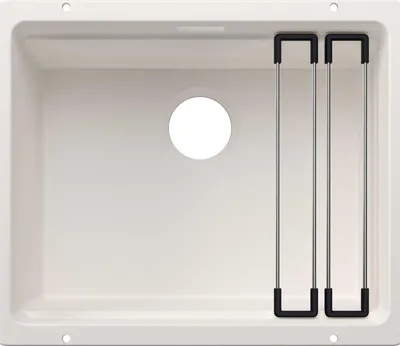 Immagine prodotto di BLANCO ETAGON 500-U per componenti colorati Lavello da incasso SILGRANIT bianco da 60 cm senza scarico Telecomando, con accessori