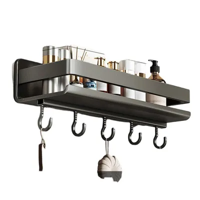 Produktbild von Edelstahl Duschregal ohne Bohren, abnehmbar, rostfrei, starke Tragkraft, 40cm