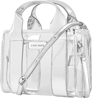 Image de Case-Mate Micro Tote Bag - Sac à bandoulière étanche (chrome argenté/clair)